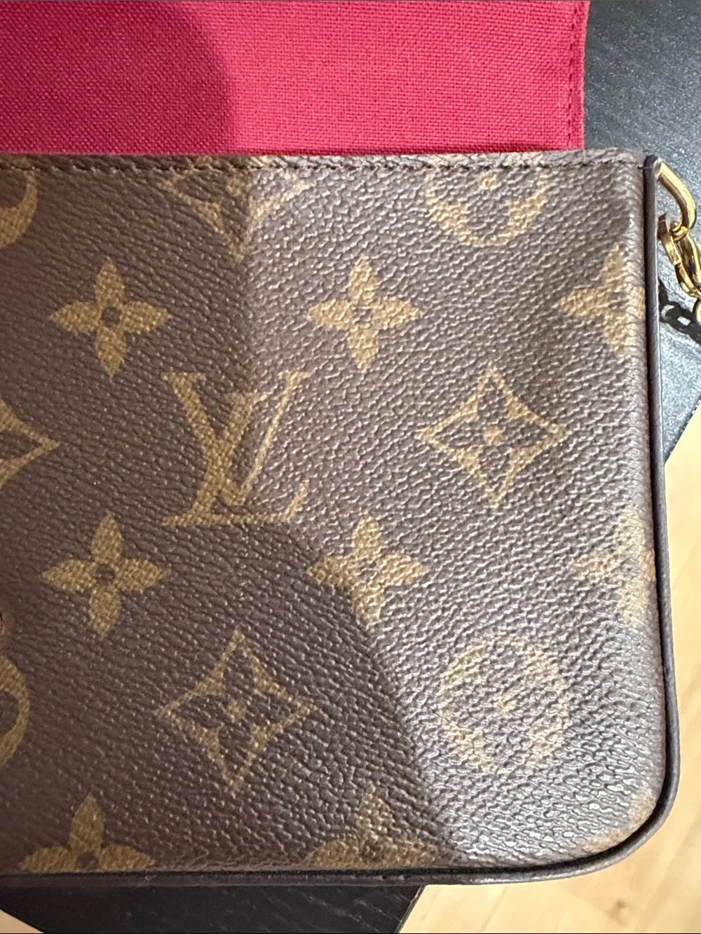 Louis Vuitton Monogram Canvas Chain Crossbody in Brown and Gold - Picture 4 of 7